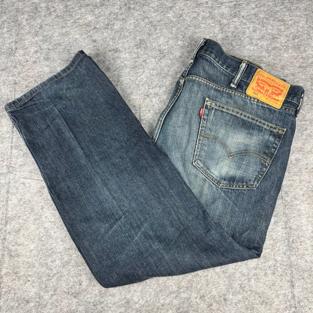 Levis 559 Relaxed Straight Jeans Mens 40x30 Blue Denim Medium Wash 100%‎ Cotton
